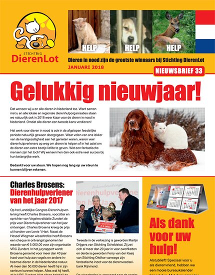 Nieuwsbrief januari 2018